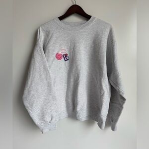 Loverboy Crewneck Sweatshirt Groupie Medium Gray Trendy No Regrets Good Time